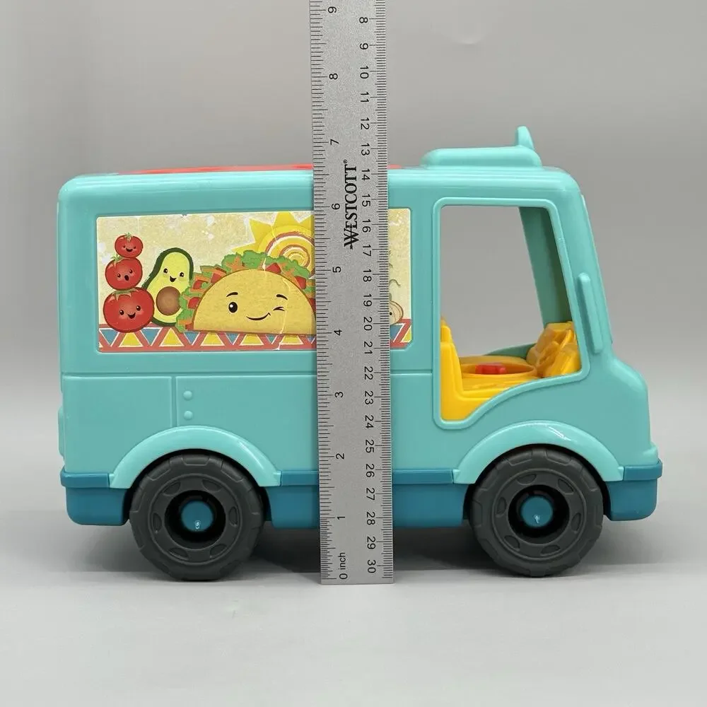 Fisher Price Little People Food Truck Taco Truck Sounds + 3 Figures Works